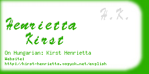 henrietta kirst business card